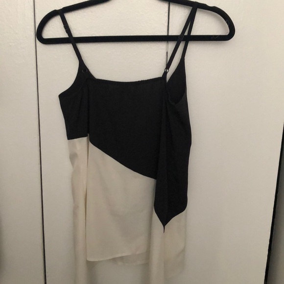3for$30| ASOS black and white tie front singlet 4 - Picture 3 of 3